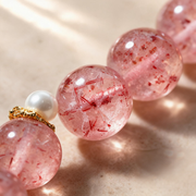 Strawberry Quartz Gourd Bracelet