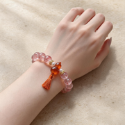 Strawberry Quartz Gourd Bracelet