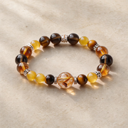 Golden Tiger Eye and Citrine Bracelet