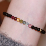Obsidian and tourmaline Water bracelet close-up